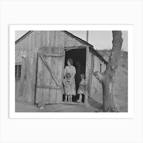 Mrs, Earl Pauley And Some Of Her Children In Doorway Of Farm Home Near Smithland, Iowa, They Are Tenant Art Print