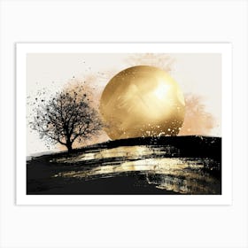 Golden Sphere Art Print