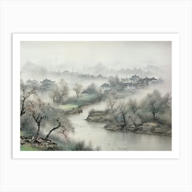 Chinese Landscape Painting 21 Art Print