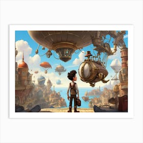 Steampunk City 2 Art Print