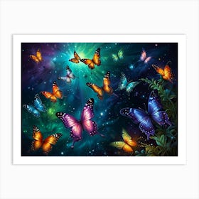 Butterflies In The Sky 1 Art Print