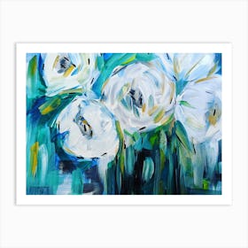 Blue Flowers Art Print