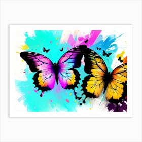 Colorful Butterflies 130 Art Print