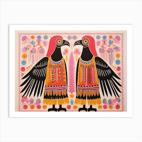 Vulture Folk Style Animal Illustration Art Print