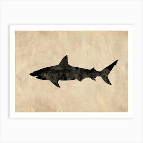 Isistius Genus Shark Silhouette 4 Art Print