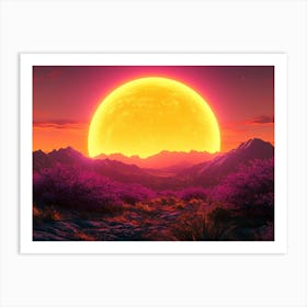 Sunset In The Mountains 58 Art Print