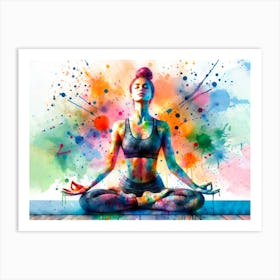 Woman Meditating Art Print