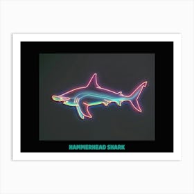 Aqua Hammerhead Shark 2 Poster Art Print