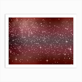 Petal Pink Shining Star Background Art Print