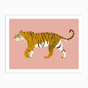 Waling Tiger - Pink Art Print