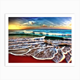 Sunset At The Beach 17 Art Print