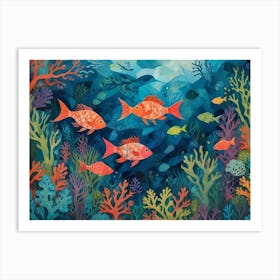 Fishes Under The Sea Art Print