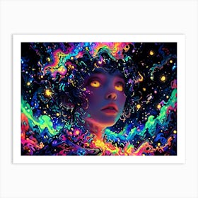 Psychedelic Girl 1 Art Print