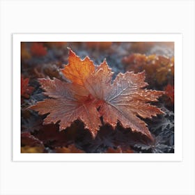 Autumn Leaves In Frost Art Print