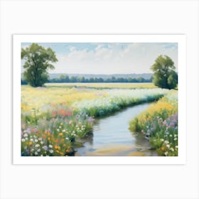 Stream In The Meadow Art Print