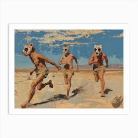 Men Running Desert 3 Fy H Art Print