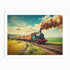 Steam Train In The Countryside Art Print
