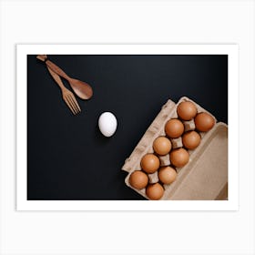 Eggs And Forks Art Print