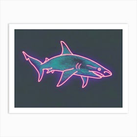 Neon Pink Nurse Shark 2 Art Print