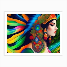 Colorful Woman Art Print