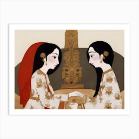 Two Women Art Print