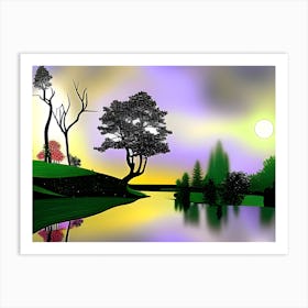 Landscape With Trees 1 Art Print