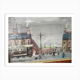 Tram stop Art Print