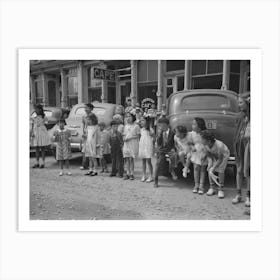 Children Watching The Labor Day Parade, Silverton, Colorado By Russell Lee Art Print