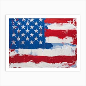 An Image Of An Emblematic Symbol Of Patriotism Unfolds Presenting The Colors Of The American Flag F (5) Art Print