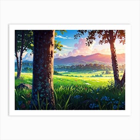 Landscape Painting 19 Art Print