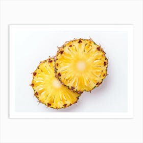 Pineapple Slices Isolated On White Background 4 Art Print