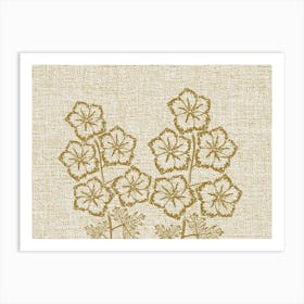 Linen Larkspur Art Print