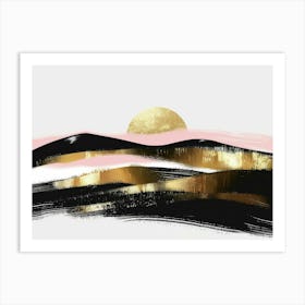 Gold And Black Canvas Print 71 Art Print