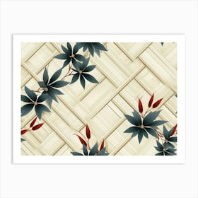 Asian Floral Pattern Art Print