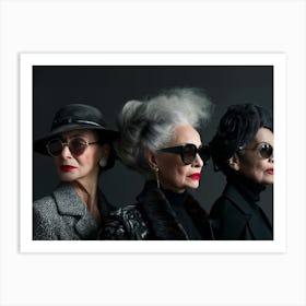 Fashion Femal Icons Of Ages, Illustrating The Timeless Nature Of Style 3 Art Print