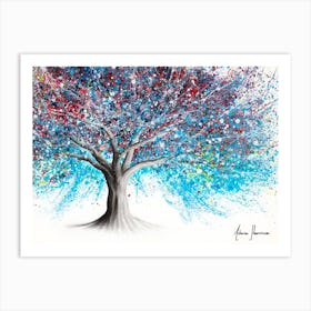 Night Lights Tree Art Print