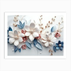 Paper Flowers 89 Art Print