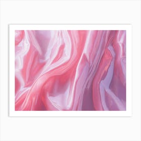 Pink Silk Background Art Print