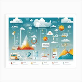 An Array Of Geometric Styles Forming An Abstract Interface Encapsulating The Elements Of Weather T (4) Art Print