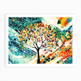 Mosaic Tree Art Print