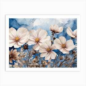 White Cosmos Art Print