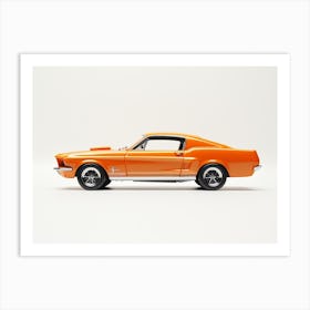 Toy Car 67 Ford Mustang Coupe Orange 2 Art Print