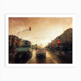 Rainy road Art Print