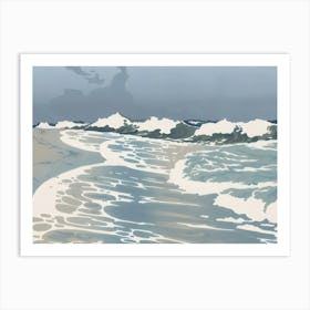 Stormy Day At The Beach Art Print