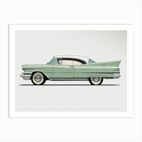Classic Cadillac Deville Vintage Car Art Print