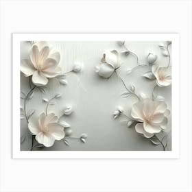 3d Floral Painting 1 Art Print