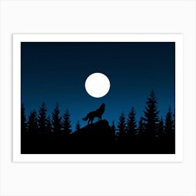 Howling Wolf 1 Art Print