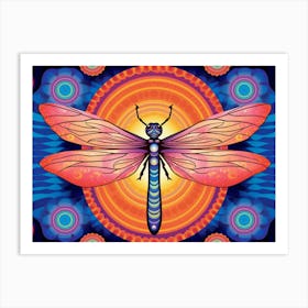 Dragonfly Pop Colour Common Whitetail Plathemis Lydia 2 Art Print