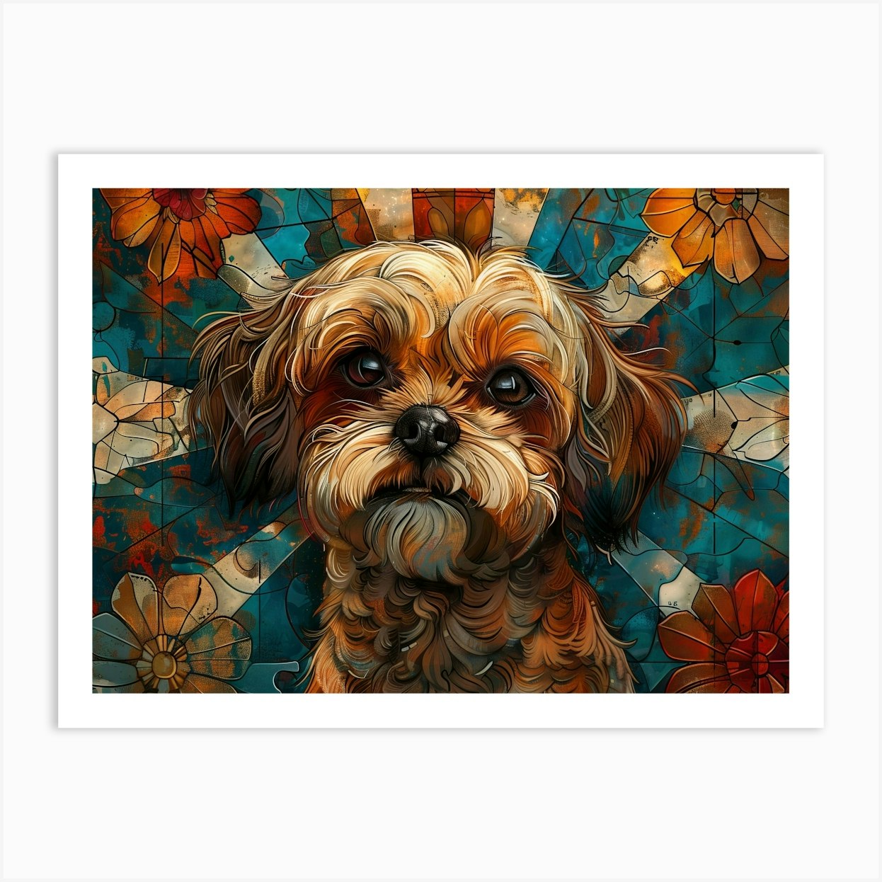 Lhasa Apso Phone Case Wallet - Blue Lhasa Apso Phone Case Wallet - Blue