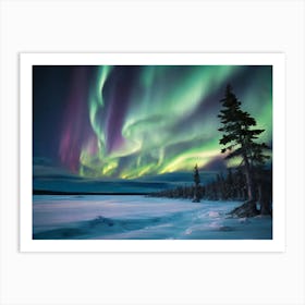 Aurora Borealis Paintings Art Print 6 Art Print